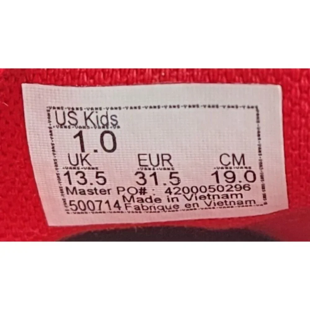 VANS Old Skool Translucent Skate Shoes Red Monochrome Youth Kids Size 1 With Box